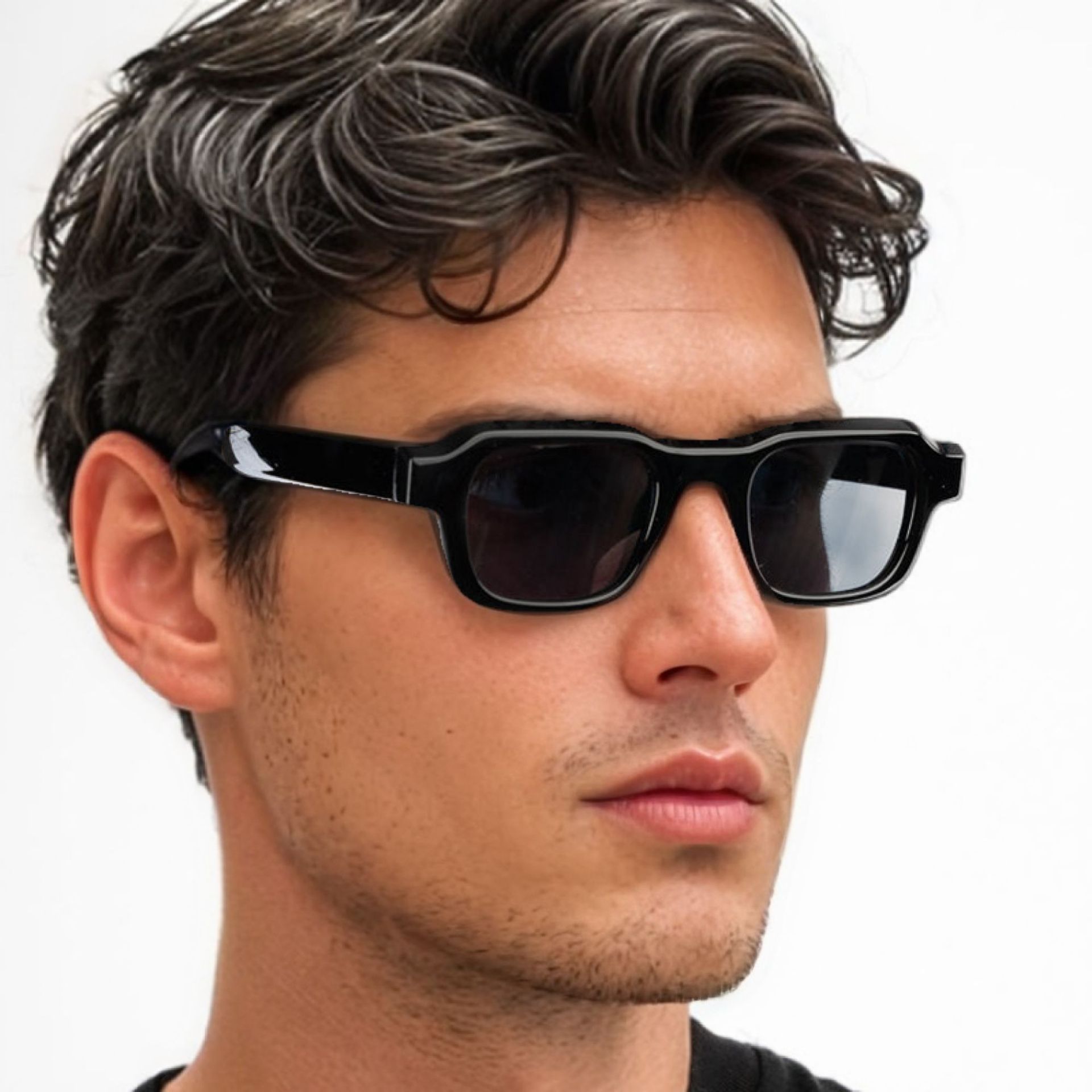 Women Fashion Glasses - แว่นกันแดดทรงสี่เหลี่ยมวินเทจสำหรับผู้หญิง แฟชั่นย้อนยุค แบรนด์หรู ดีไซน์สวย ป้องกันรังสียูวี 400