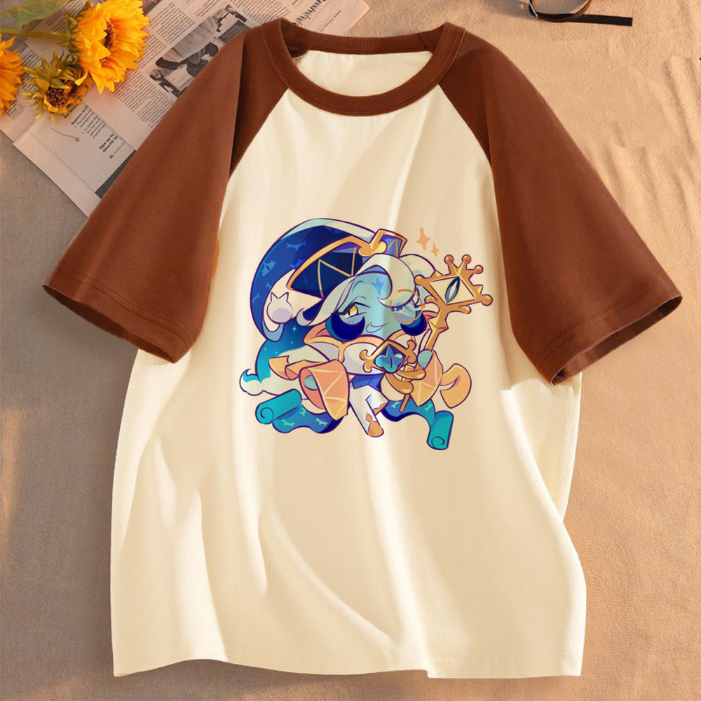 Women Fashion 80S - เสื้อยืด Shadow Milk Cookie สไตล์สาวเปรี้ยวแนวอัลเทอร์เนทีฟ เสื้อยืดฤดูร้อน