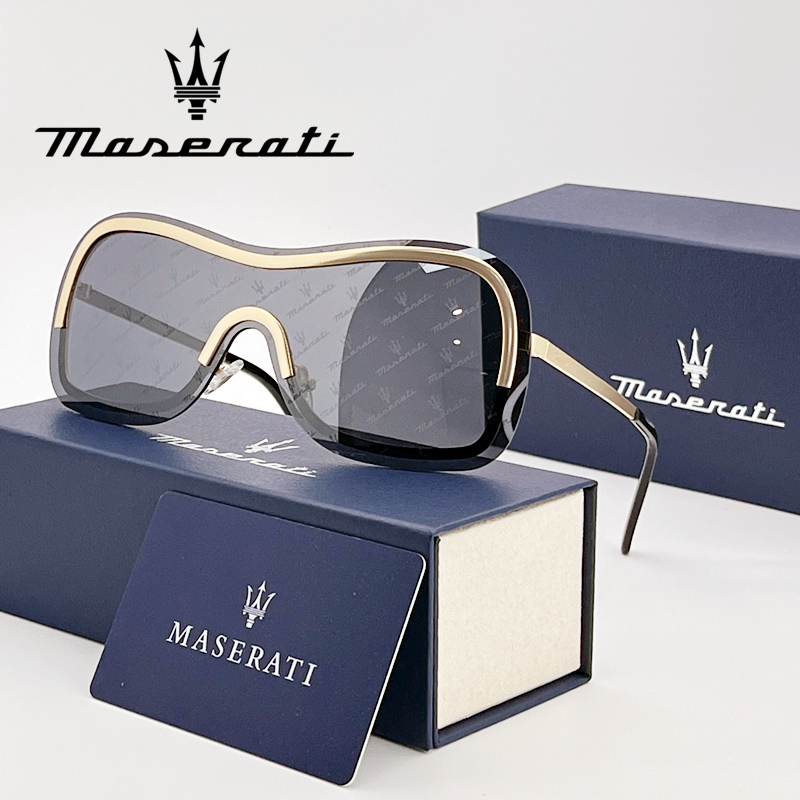 Women Fashion Pose - แว่นกันแดดแฟชั่นใหม่ MASERATI ดีไซน์ทันสมัยไร้กรอบโลหะ สำหรับผู้ชายและผู้หญิง ดีไซน์เท่ห์ทันสมัย