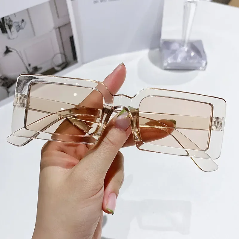 Women Fashion Glasses - แว่นกันแดดทรงเล็กสำหรับผู้หญิง แฟชั่นสีเจลลี่ ทรงเหลี่ยม แว่นกันแดดสำหรับเดินทางกลางแจ้ง แว่นตาอินเทรนด์ ป้องกันรังสียูวี
