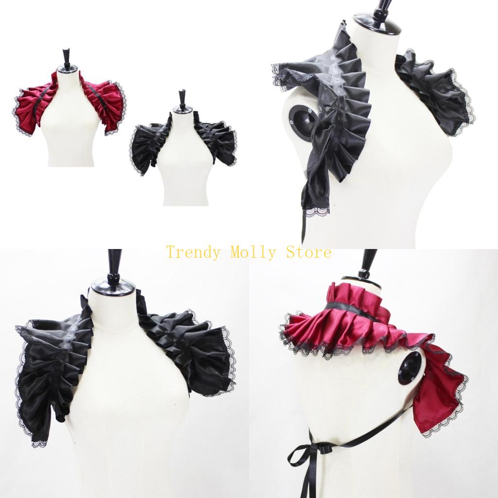 Women'S Fashion Victorian - N5KB Vintage Victorian Ruffled Shrug Shawl