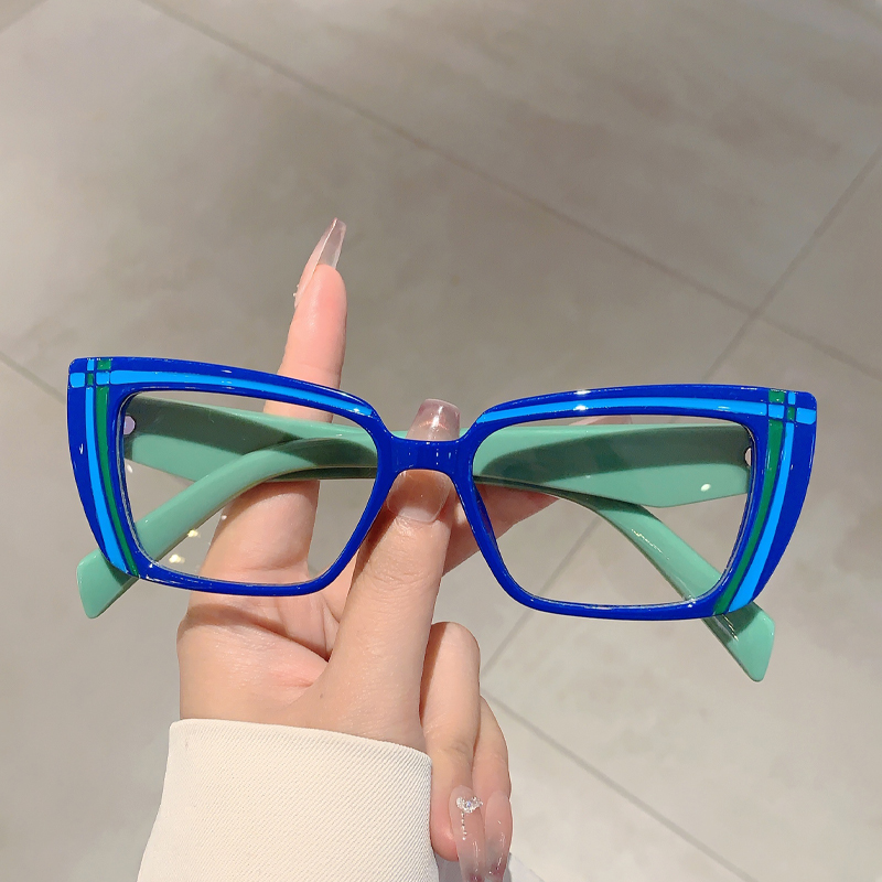 Women'S Fashion Glasses Non Prescription - Kammpt แว่นตาแมววินเทจ2024ใหม่แว่นตาขอบหลากสีแฟชั่นอินเทรนด์การออกแบบที่ทันสมัย