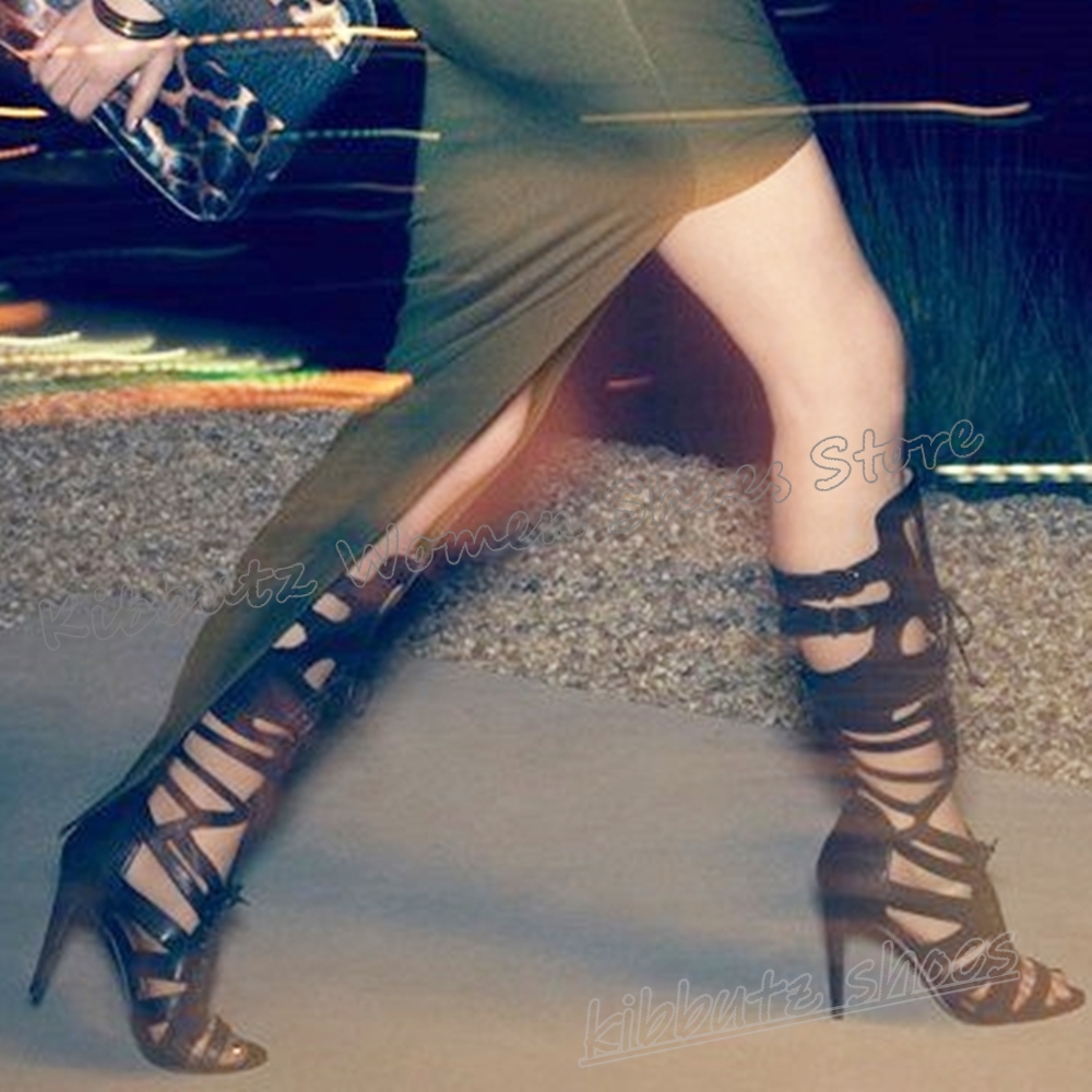 Women'S Fashion Boots - รองเท้าบูทหุ้มข้อแบบผูกเชือก สายไขว้ สีพื้น สำหรับสาวฮอต รุ่นใหม่ล่าสุด แฟชั่นหรูหรา