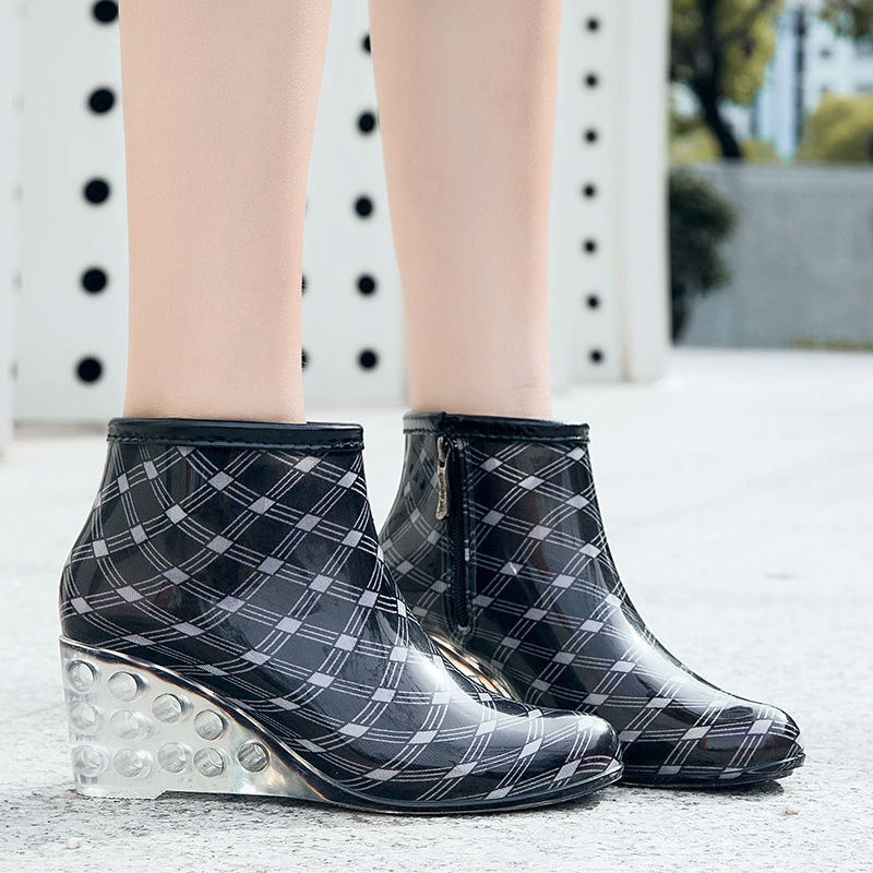 Women'S Fashion Rain Boots - ผู้หญิงรองเท้าฝนกันน้ํา Overshoes หญิง Soft Sole Anti-SLIP