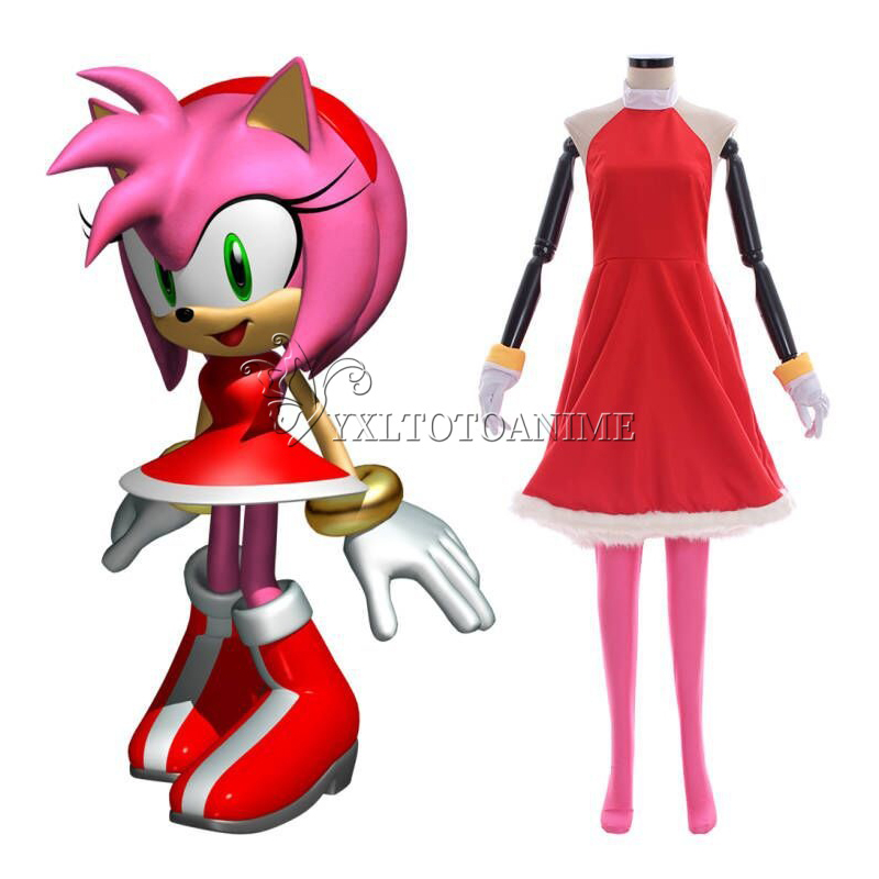 Women Fashion Reddit - Amy Rose คอสเพลย์เครื่องแต่งกาย Rosy The Rascal