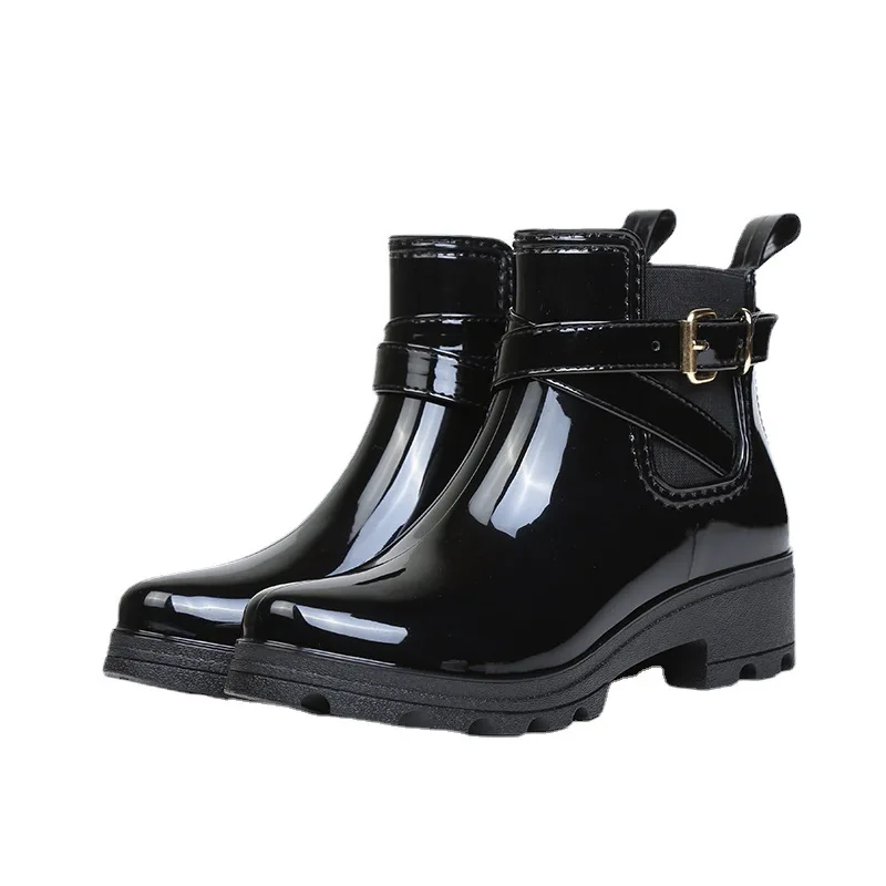 Women'S Fashion Rain Boots - รองเท้าแฟชั่นผู้หญิง รองเท้ากันน้ำ รองเท้าบูทหนังหุ้มข้อผู้หญิง รองเท้าเดินยาง รองเท้าบูทกันฝนสำหรับกิจกรรมกลางแจ้ง รองเท้าผู้หญิง