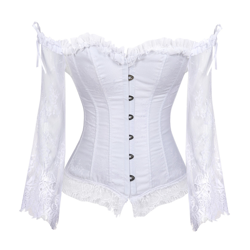 Women'S Fashion Victorian - Sapubonva Corset Tops สำหรับผู้หญิงที่มีแขนสไตล์วินเทจ Victorian Retro