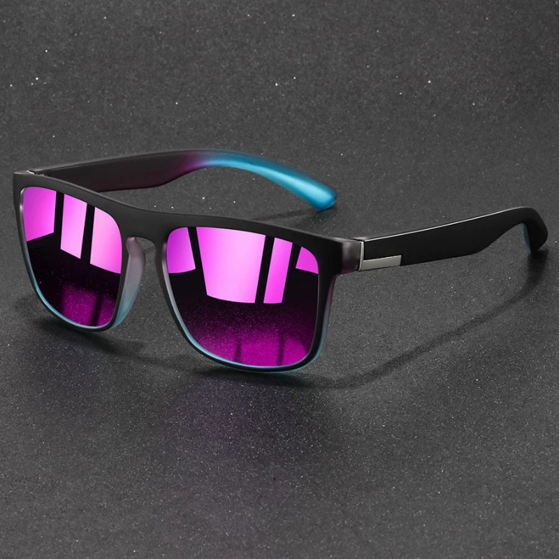 Women Fashion Glasses - แฟชั่นวินเทจสแควร์แว่นตากันแดดกีฬาผู้ชายผู้หญิงตกปลาขับรถสำหรับผู้ชายยี่ห้อดีไซเนอร์แว่นตากันแดดป้องกันแสงสะท้อน UV400 แว่นตา