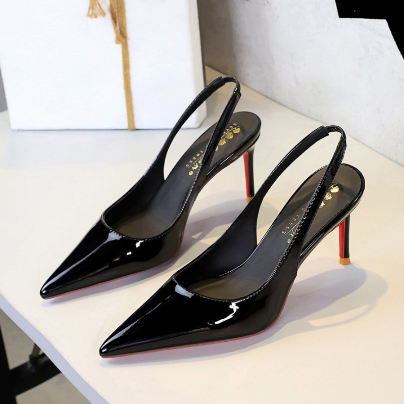 Women Fashion Reddit - ใหม่รองเท้าส้นสูงชี้ในยุโรปและอเมริกา, รองเท้าส้นสูงบางด้านหลังหนังสิทธิบัตร, รองเท้าสตรีพื้นสีแดงที่ทันสมัยและเรียบง่าย
