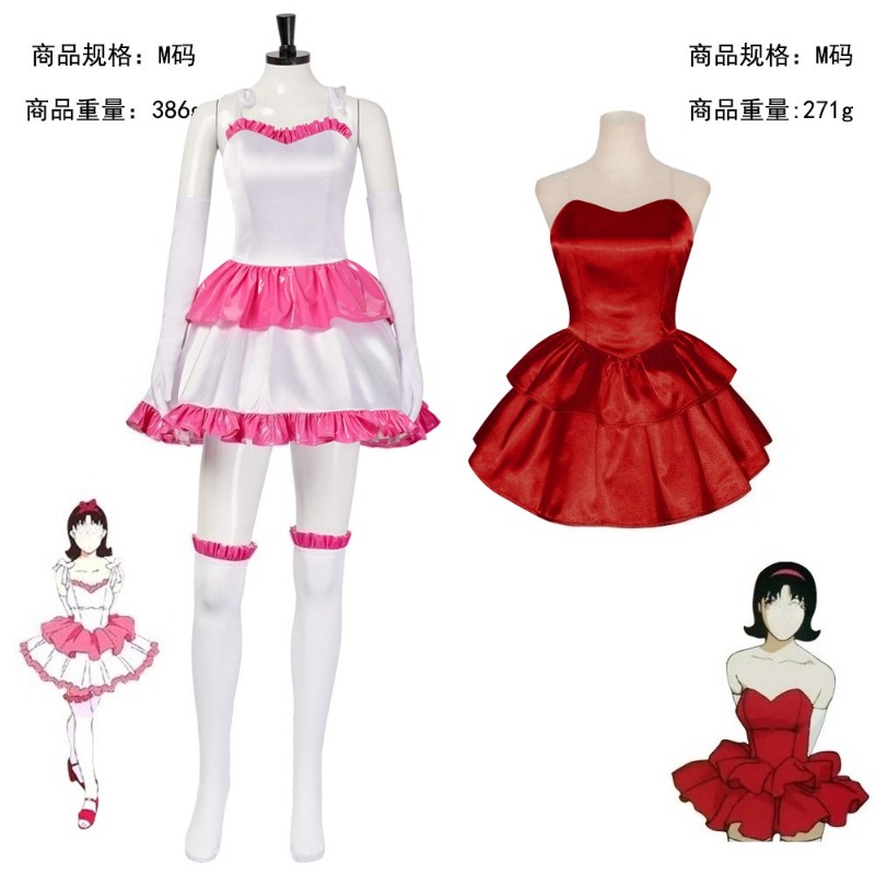 Women Fashion Reddit - ชุดคอสเพลย์อนิเมะ Perfect Blue วิกผมมิมะ คิริโกะ ชุดเดรสสีแดงกระโปรงสีชมพู