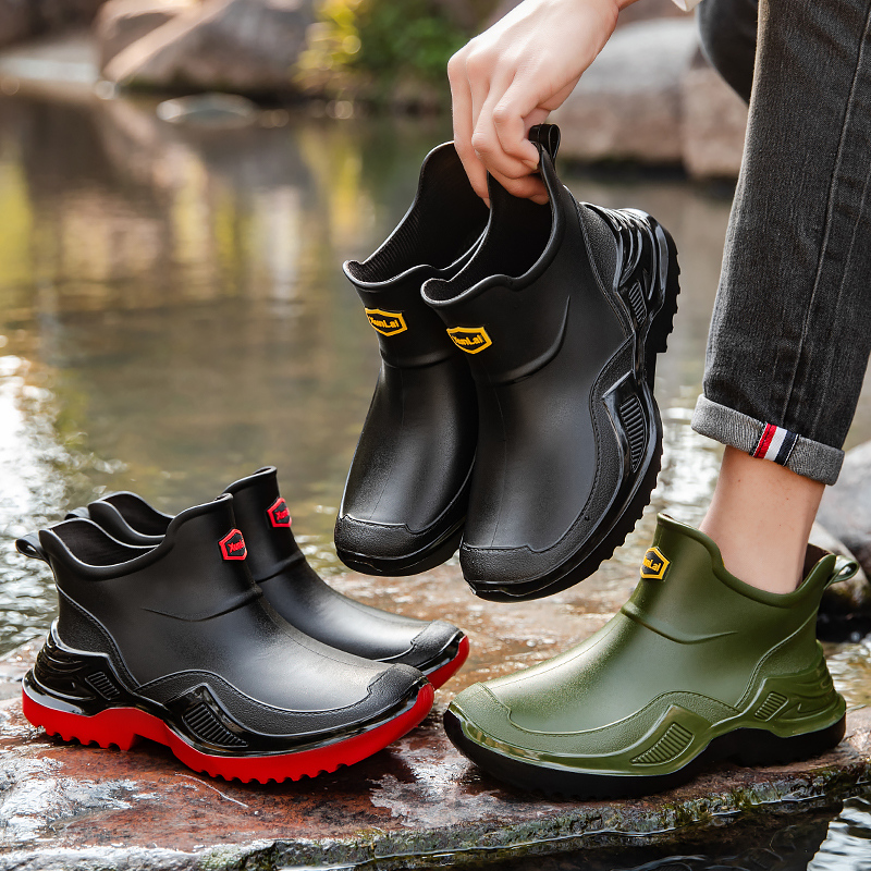 รองเท้าบูทกันฝนสั้นทันสมัยสำหร - Women'S Fashion Rain Boots บทวิจารณ์และราคา