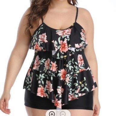ชุดว่ายน้ำทูพีซแบบแทงกินี่สำหร - Crop Top Women บทวิจารณ์และราคา