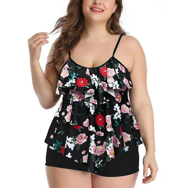 ชุดว่ายน้ำทูพีซแบบแทงกินี่สำหร - Crop Top Women บทวิจารณ์และราคา
