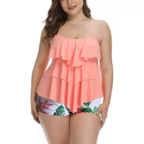 ชุดว่ายน้ำทูพีซแบบแทงกินี่สำหร - Crop Top Women บทวิจารณ์และราคา