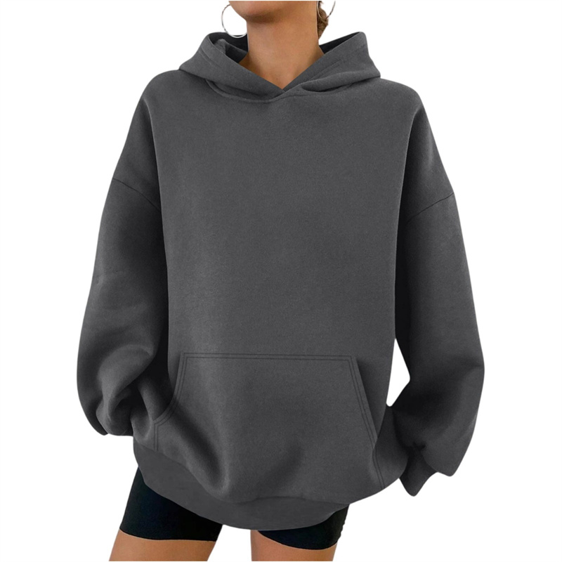 เสื้อฮู้ดดี้ลำลองผู้ชายผู้หญิง - Hoodie Women Oversized บทวิจารณ์และราคา