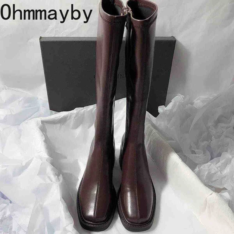 Vintage ส้นหนาผู้หญิงเข่ารองเท - Winter Fashion Women Boots บทวิจารณ์และราคา