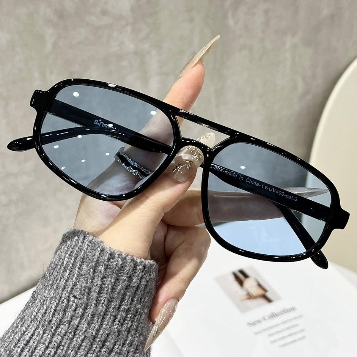แว่นกันแดดทรงรีสไตล์เรโทรใหม่ส - Women Fashion Glasses บทวิจารณ์และราคา