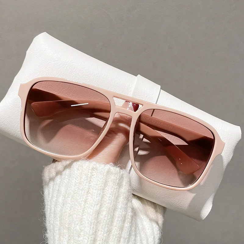 แว่นกันแดดทรงสี่เหลี่ยมแบบสองบ - Women Fashion Glasses บทวิจารณ์และราคา