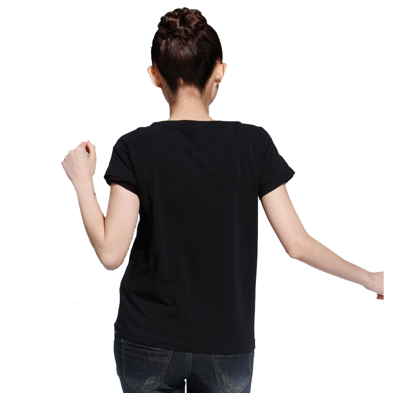 เสื้อยืดคอกลมคอกลมแขนสั้นลายหน - Women Fashion 80S บทวิจารณ์และราคา