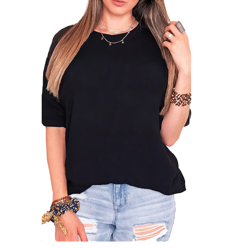 เสื้อยืดคอกลมคอกลมแขนสั้นลายหน - Women Fashion 80S บทวิจารณ์และราคา