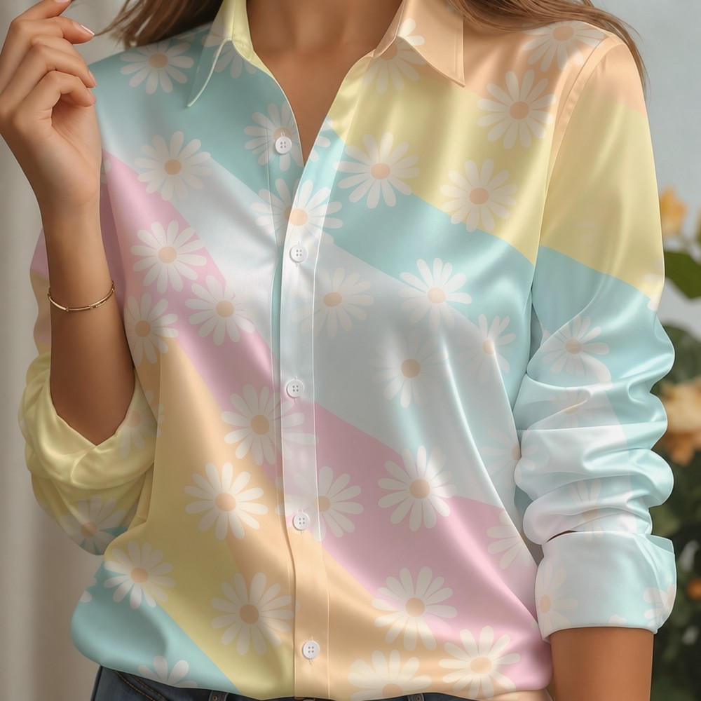 เสื้อเชิ้ตผู้หญิง ปกผ้าซาติน ล - Women Fashion Styles บทวิจารณ์และราคา