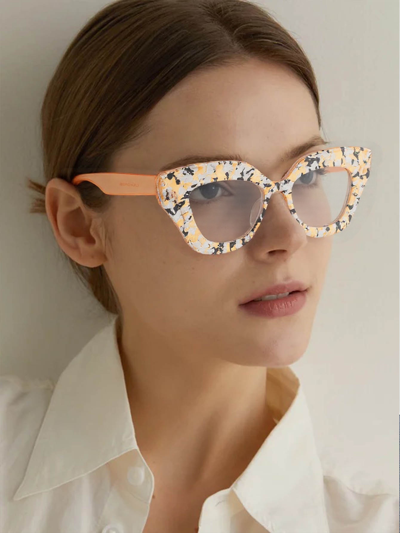 แว่นตาทรงแคทอายกรอบใหญ่ ลายดอก - Women'S Fashion Glasses Non Prescription บทวิจารณ์และราคา