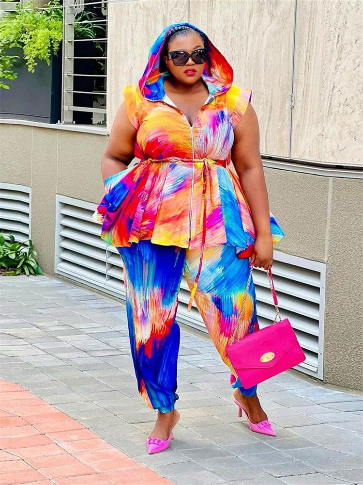 Wmstar Plus ขนาดเสื้อผ้าผู้หญิ - Tie Dye Two Piece บทวิจารณ์และราคา