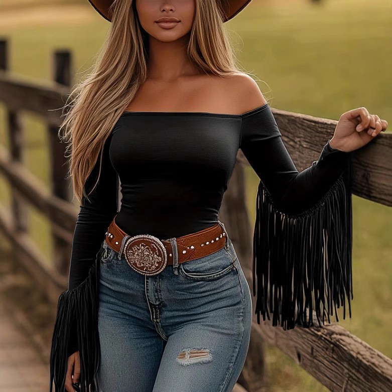 เสื้อผ้าผู้หญิง เสื้อแขนยาว เส - Crop Top Women บทวิจารณ์และราคา