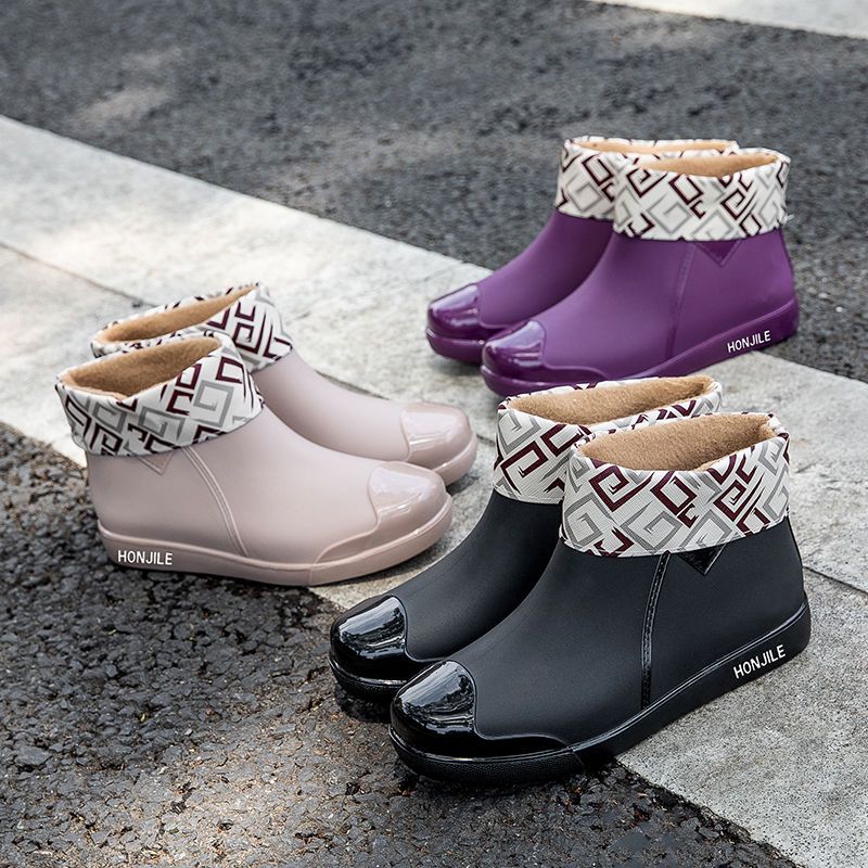 รองเท้าบูทยางกันฝนแบบใหม่สำหรั - Women'S Fashion Rain Boots บทวิจารณ์และราคา