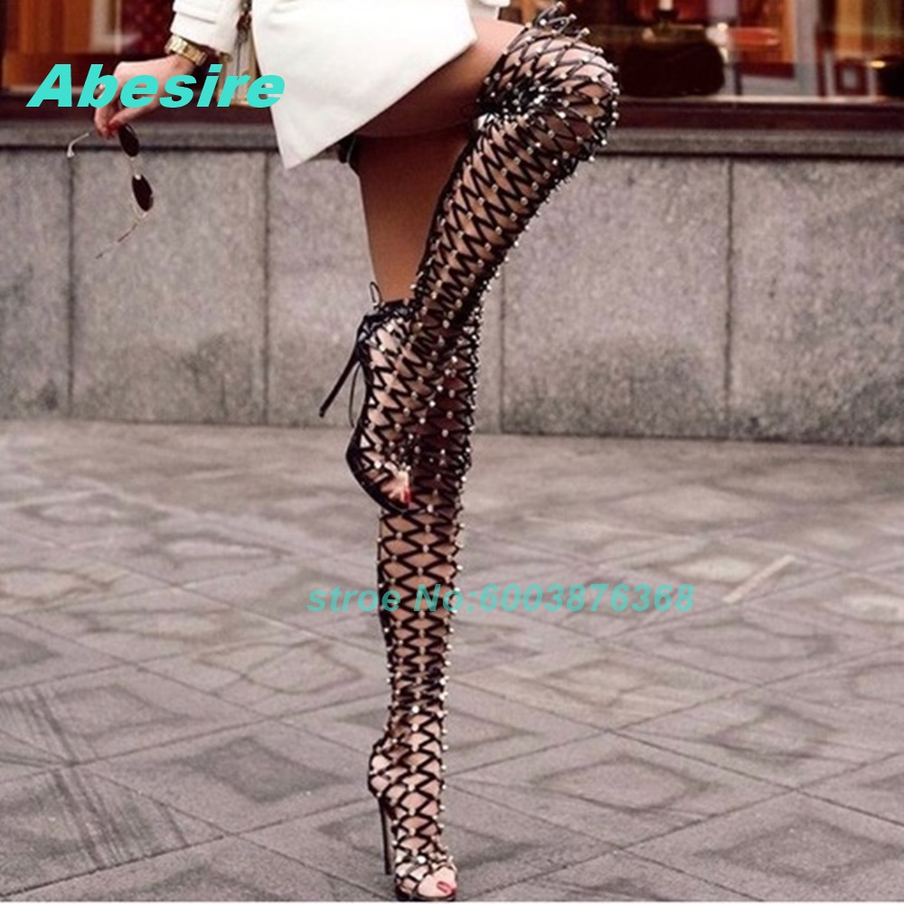 รองเท้าบูทส้นเข็มแบบเปิดนิ้วเท - Women'S Fashion Boots บทวิจารณ์และราคา