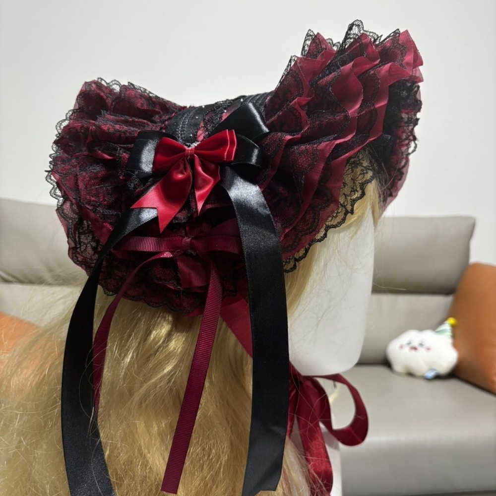 หมวกโลลิต้าสีดำ แดง น้ำเงิน กร - Women'S Fashion Victorian บทวิจารณ์และราคา