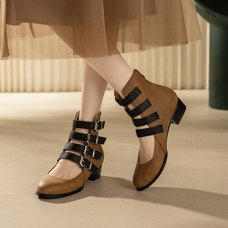 รองเท้าบูทข้อเท้าสไตล์โกธิคแบบ - Women'S Fashion Boots บทวิจารณ์และราคา