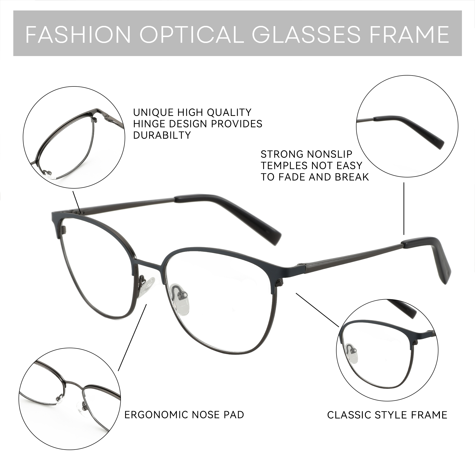 ZENOTTIC แฟชั่นสแควร์กรอบแว่นต - Women'S Fashion Glasses Non Prescription บทวิจารณ์และราคา