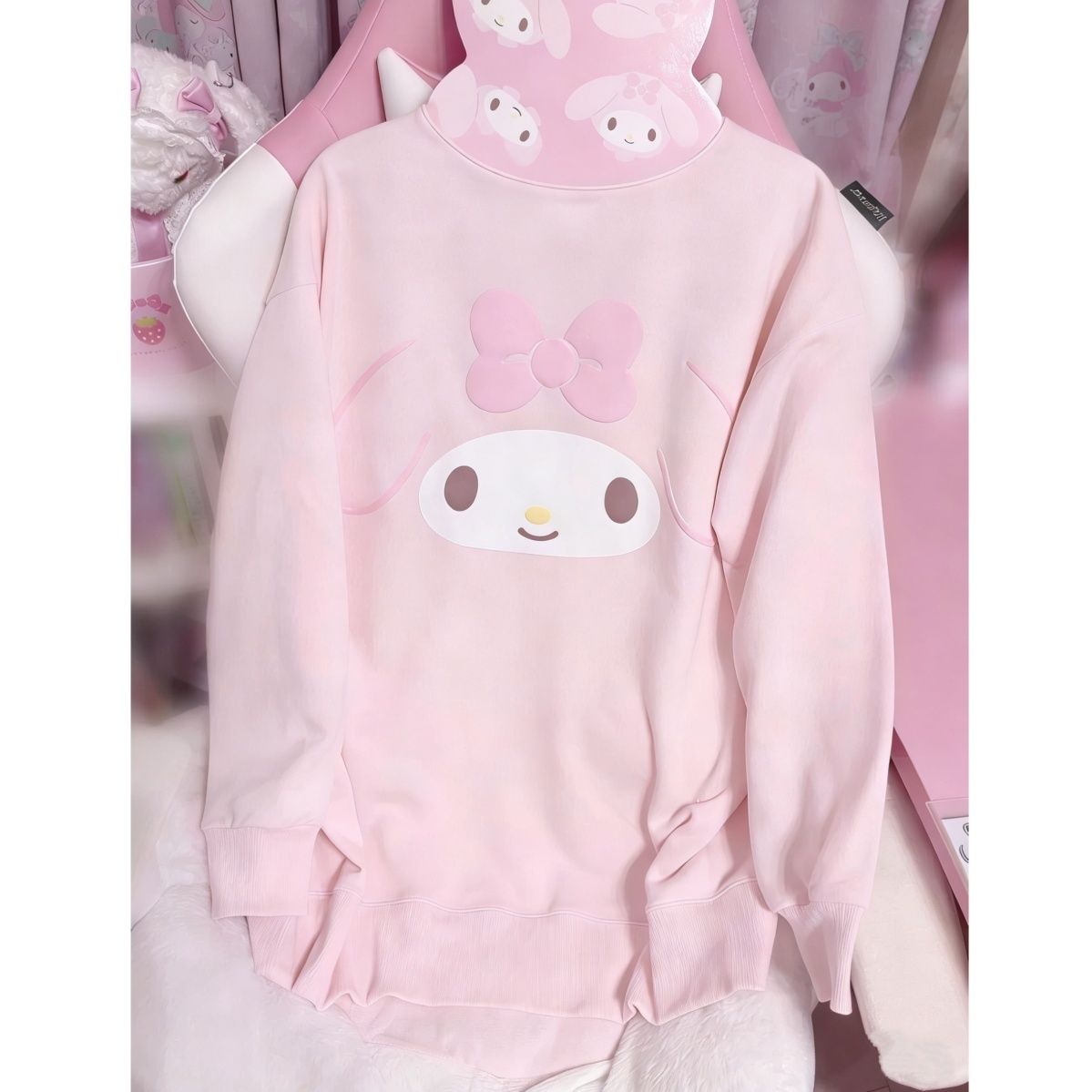 เสื้อฮู้ดดี้แขนยาวพิมพ์ลายซานร - Hoodie Women Oversized บทวิจารณ์และราคา