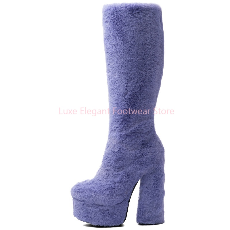รองเท้าบูทส้นตึกทรงกลมหุ้มข้อเ - Winter Fashion Women Boots บทวิจารณ์และราคา
