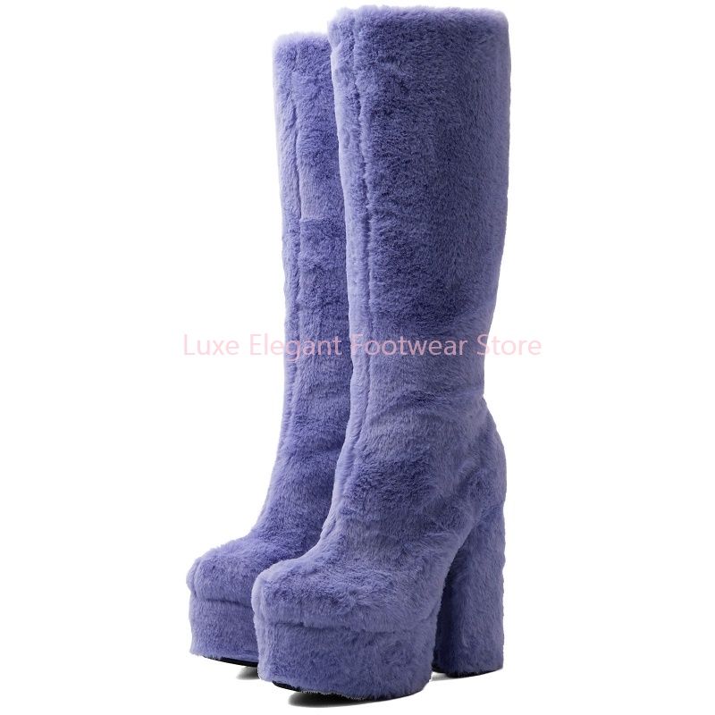 รองเท้าบูทส้นตึกทรงกลมหุ้มข้อเ - Winter Fashion Women Boots บทวิจารณ์และราคา