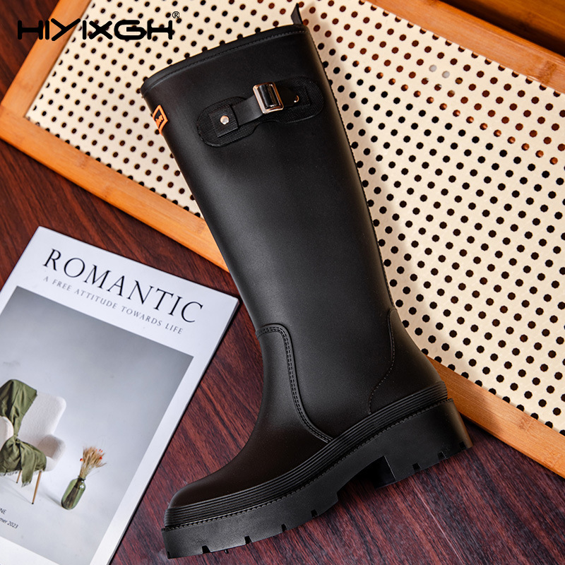 รองเท้าบูทยางกันน้ำทรงสูงสำหรั - Women'S Fashion Rain Boots บทวิจารณ์และราคา