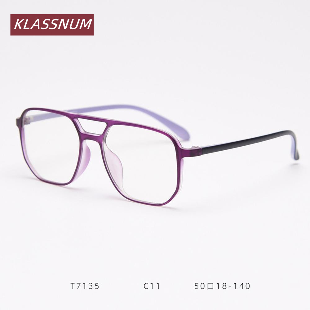 KLASSNUM ดับเบิ้ลบリッジทรงสี่เหล - Women'S Fashion Glasses Non Prescription บทวิจารณ์และราคา
