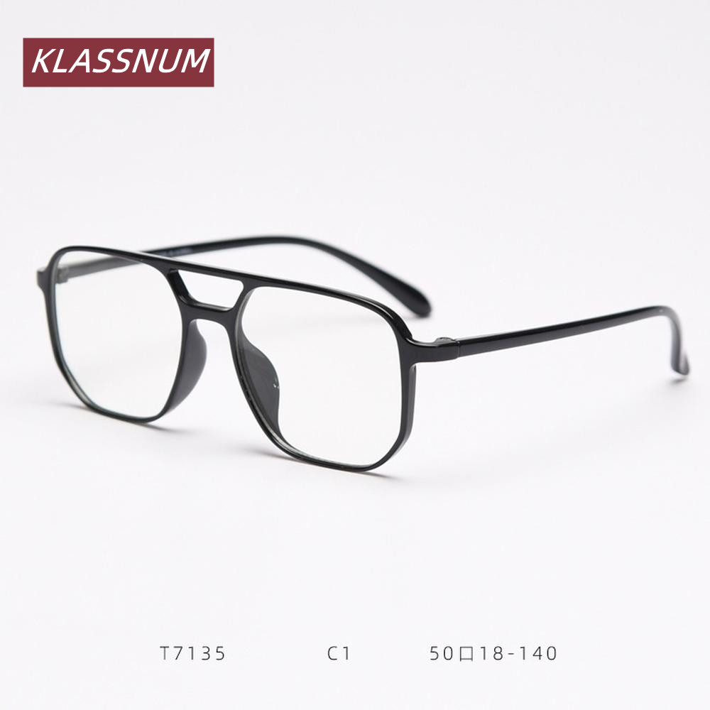 KLASSNUM ดับเบิ้ลบリッジทรงสี่เหล - Women'S Fashion Glasses Non Prescription บทวิจารณ์และราคา