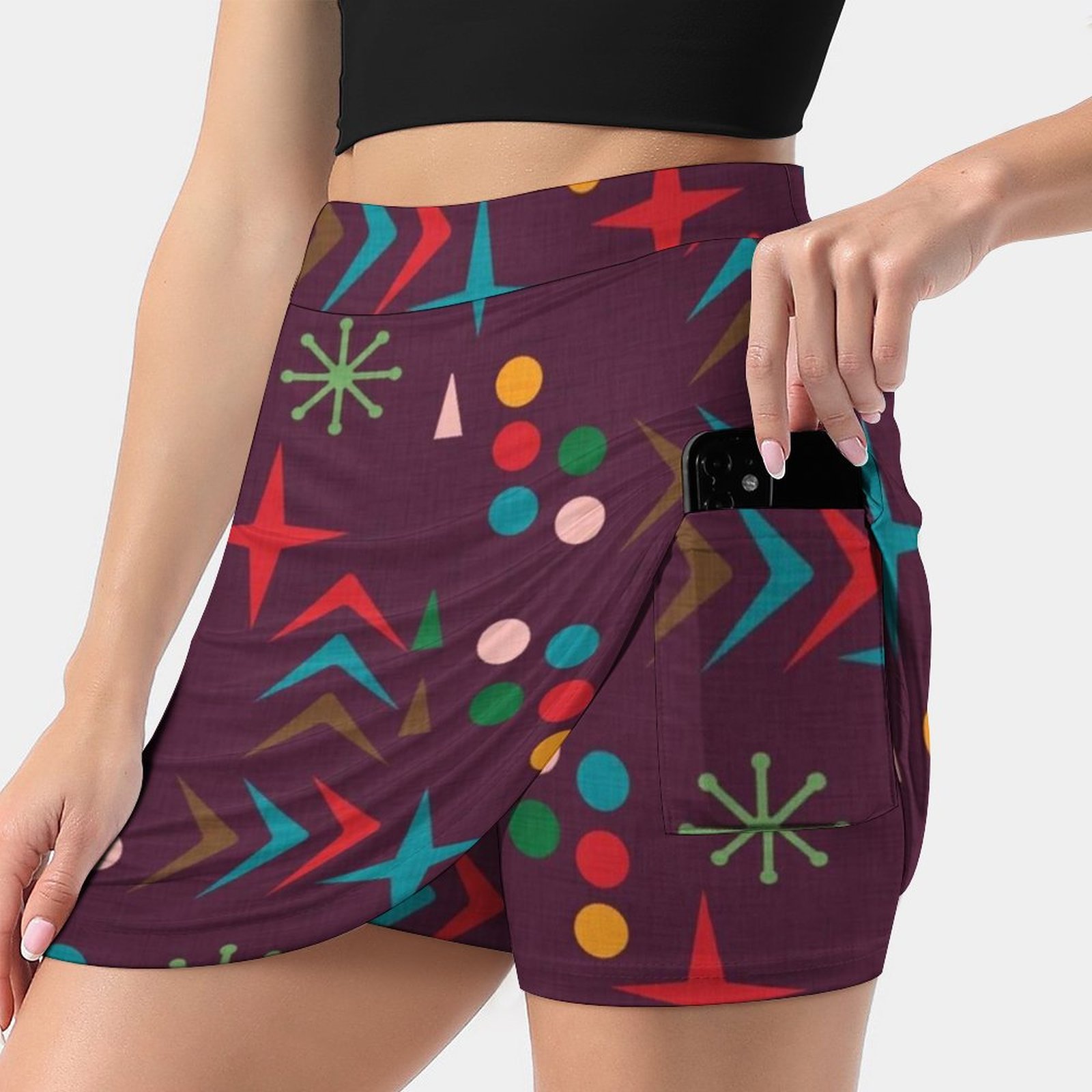 ลายอะตอม สีม่วง Mid Century Mo - Women'S Fashion In The 50S บทวิจารณ์และราคา