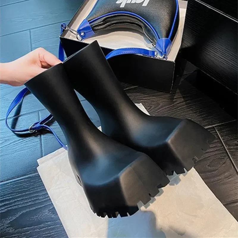 คุณภาพสูงหนังนุ่ม PU รองเท้าบู - Women'S Fashion Rain Boots บทวิจารณ์และราคา