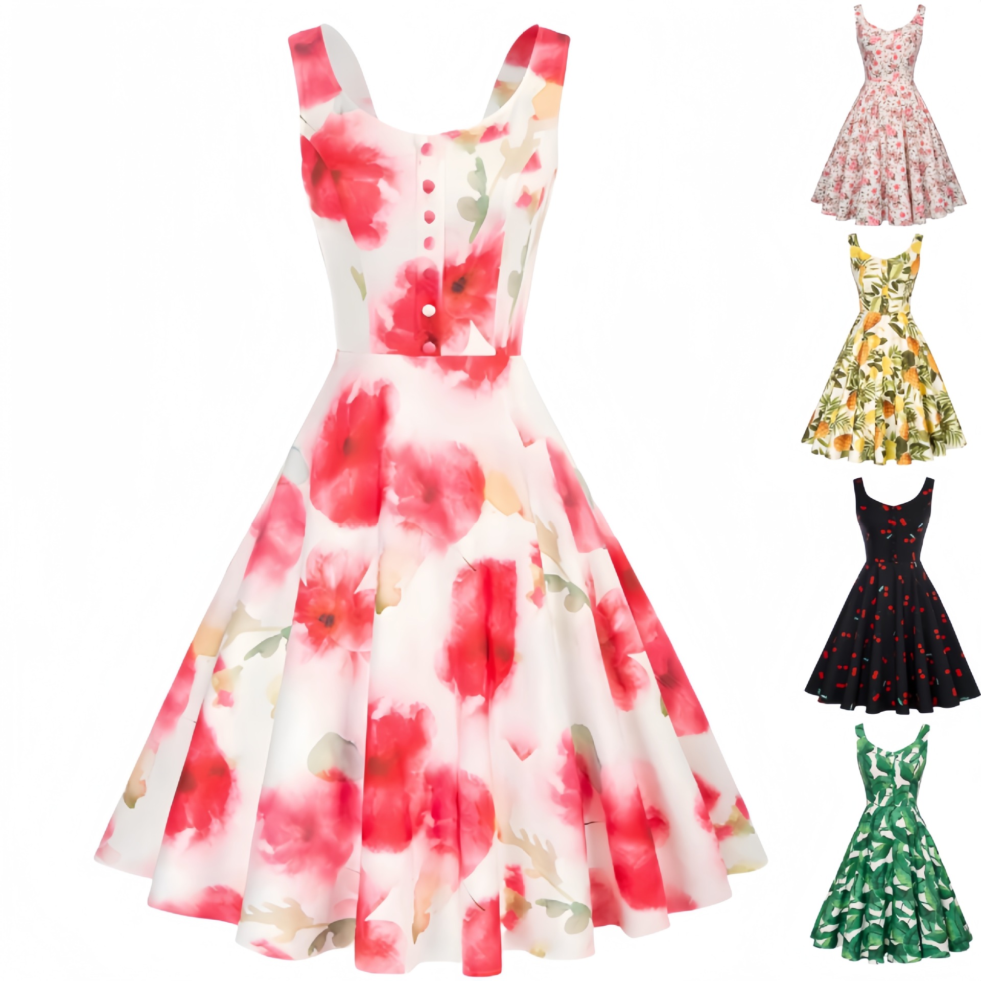 ชุดเดรสค็อกเทลแขนกุดสไตล์เรโทร - Women'S Fashion In The 1950S บทวิจารณ์และราคา