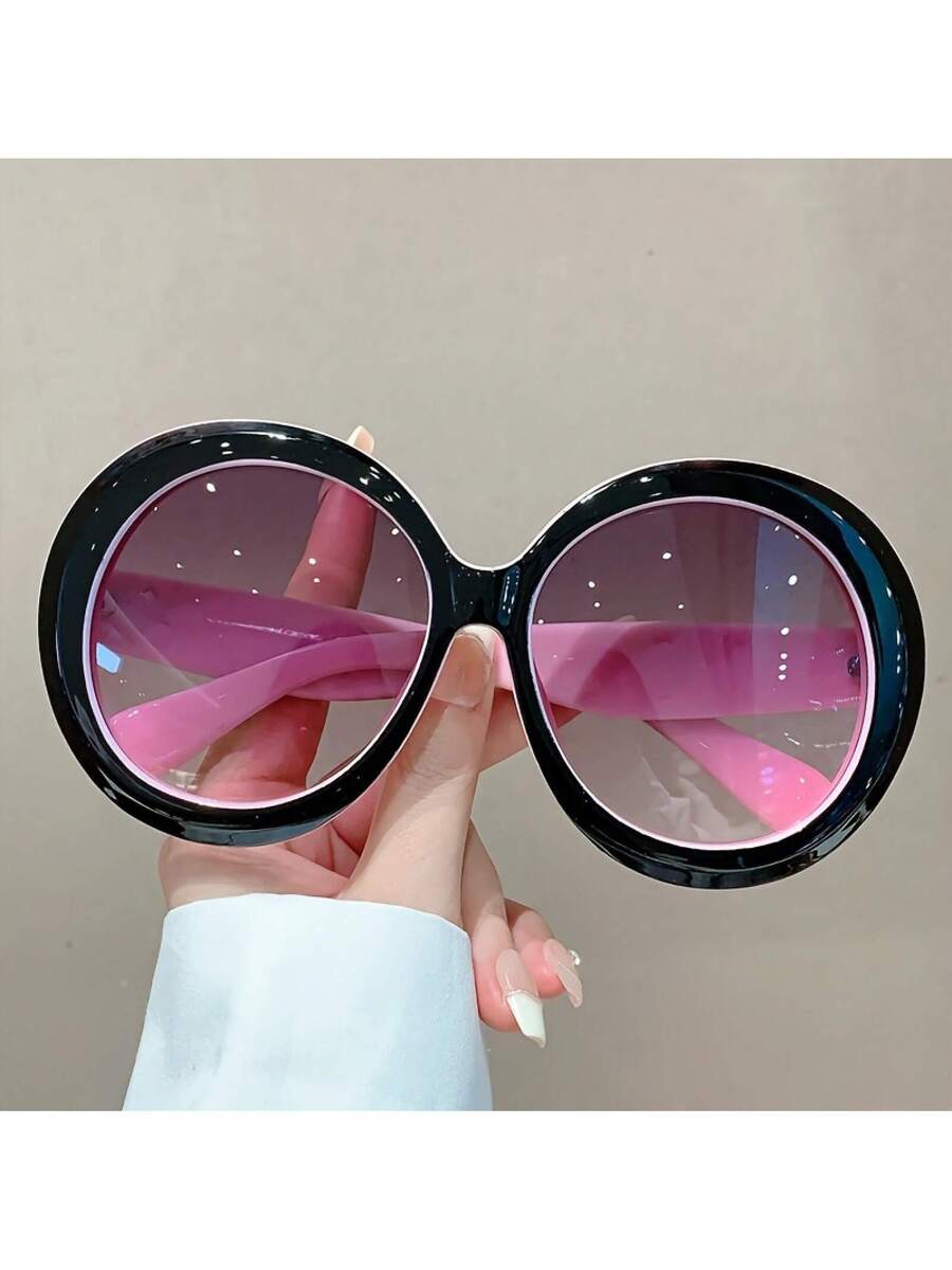 แว่นตากรอบกลมขนาดใหญ่สำหรับผู้ - Women'S Fashion Glasses Non Prescription บทวิจารณ์และราคา