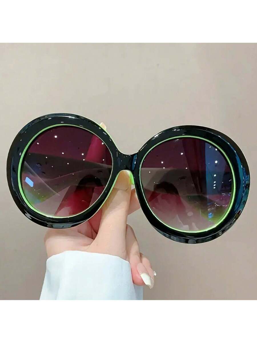 แว่นตากรอบกลมขนาดใหญ่สำหรับผู้ - Women'S Fashion Glasses Non Prescription บทวิจารณ์และราคา