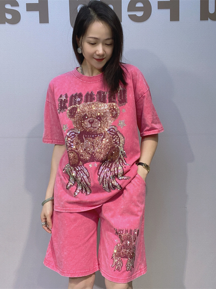 ชุดเสื้อยืดคอกลมแขนสั้นลายมัดย - Tie Dye Two Piece บทวิจารณ์และราคา