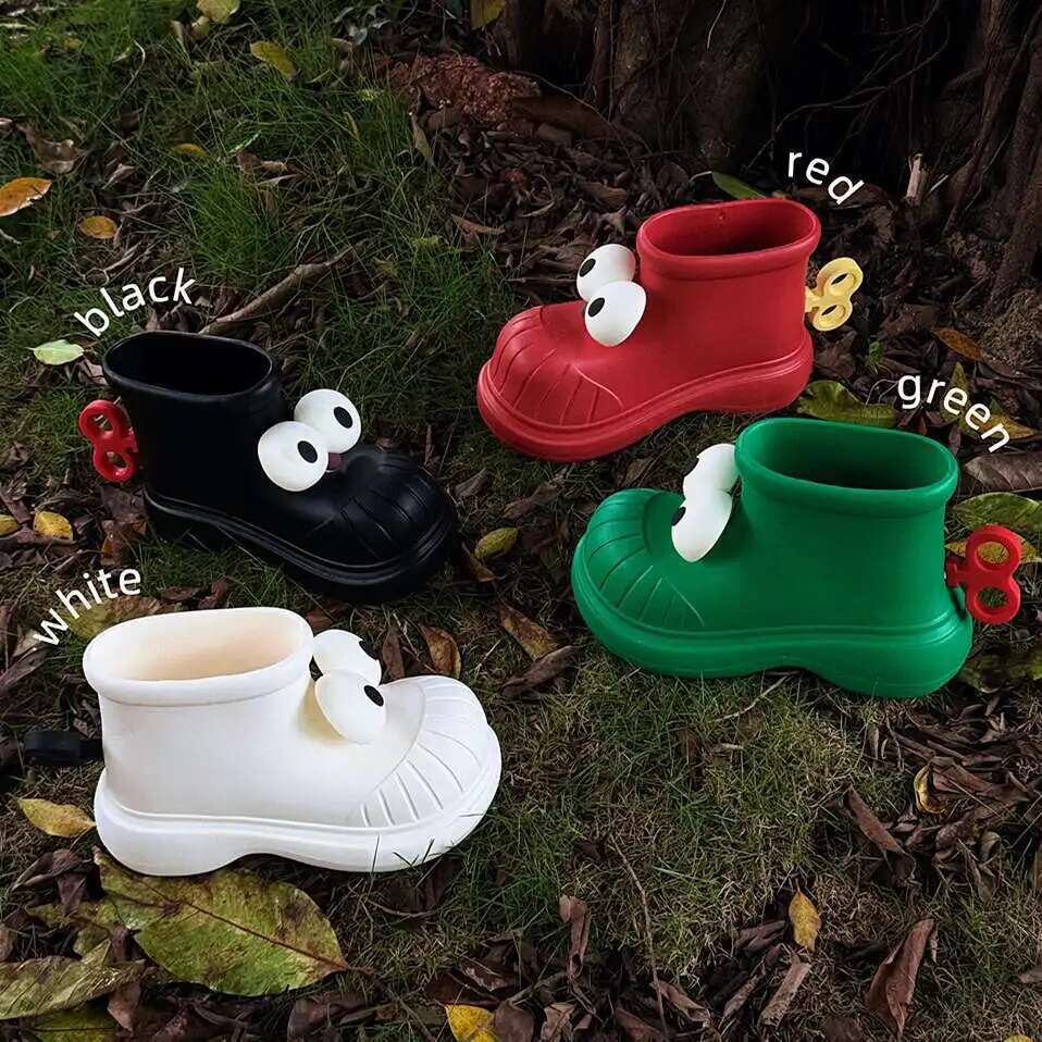 ผู้หญิงรองเท้าฝนรอบ Toe Big Ey - Women'S Fashion Rain Boots บทวิจารณ์และราคา