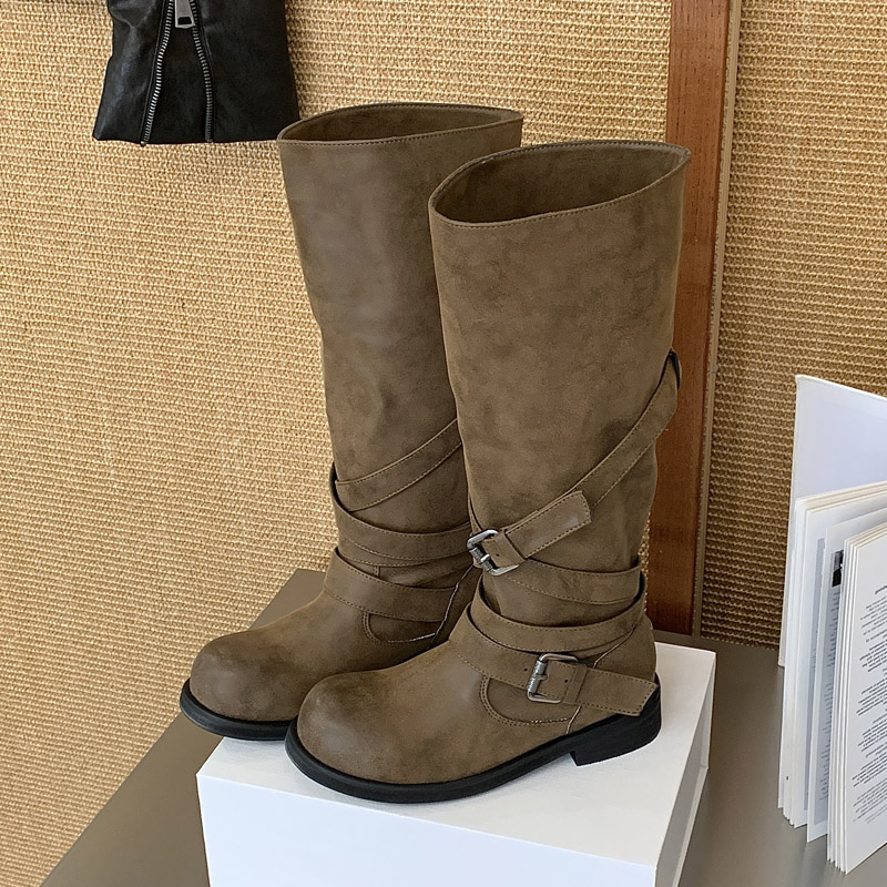 Eilyken ดีไซน์ใหม่ หัวเข็มขัดแ - Winter Fashion Women Boots บทวิจารณ์และราคา