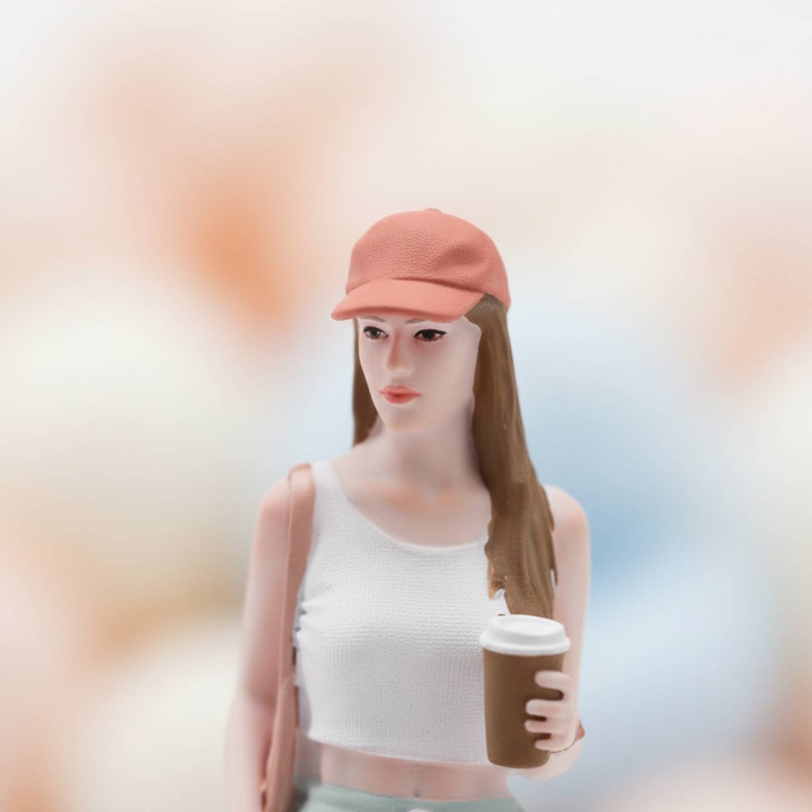 รูปปั้นเด็กผู้หญิงถือกาแฟ แฟชั - Women Fashion Pose บทวิจารณ์และราคา