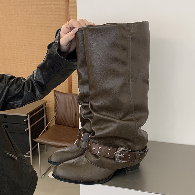 รองเท้าบูทส้นเตี้ยทรงหัวแหลมสำ - Winter Fashion Women Boots บทวิจารณ์และราคา